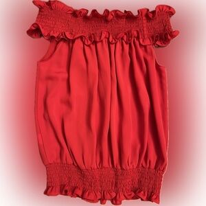 Amanda Uprichard Silk Top Red Size P